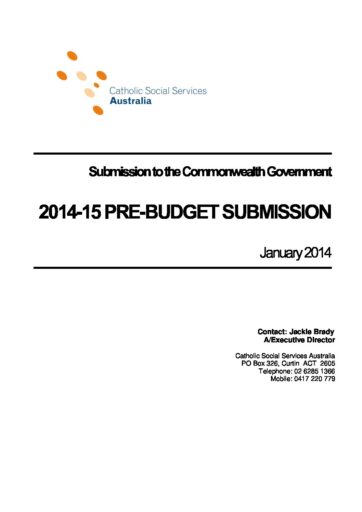 40 2 CSSA 2014 15 Pre Budget Submission 310114