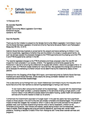 21 Cssa Submission Family Payments Structural Reform Bill No 2 10 Feb 2016