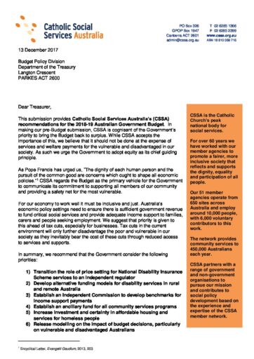 4 Cssa Pre Budget Submission 2018 19 Final