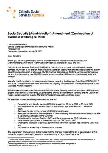 CSSA Submission SS Bill2020 CDC
